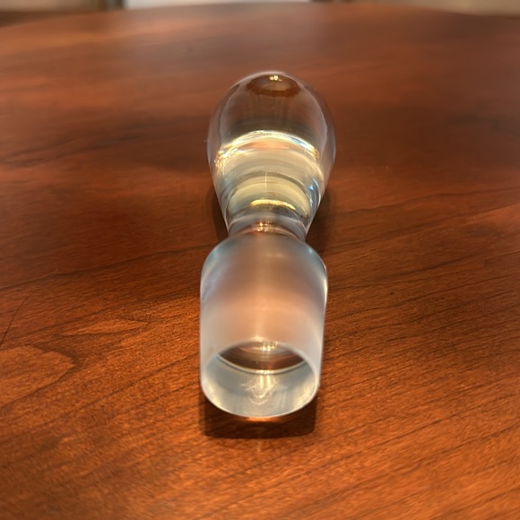 Vintage Hand Blown Clear Glass Decanter Stopper Teardrop - Picture 2 of 4